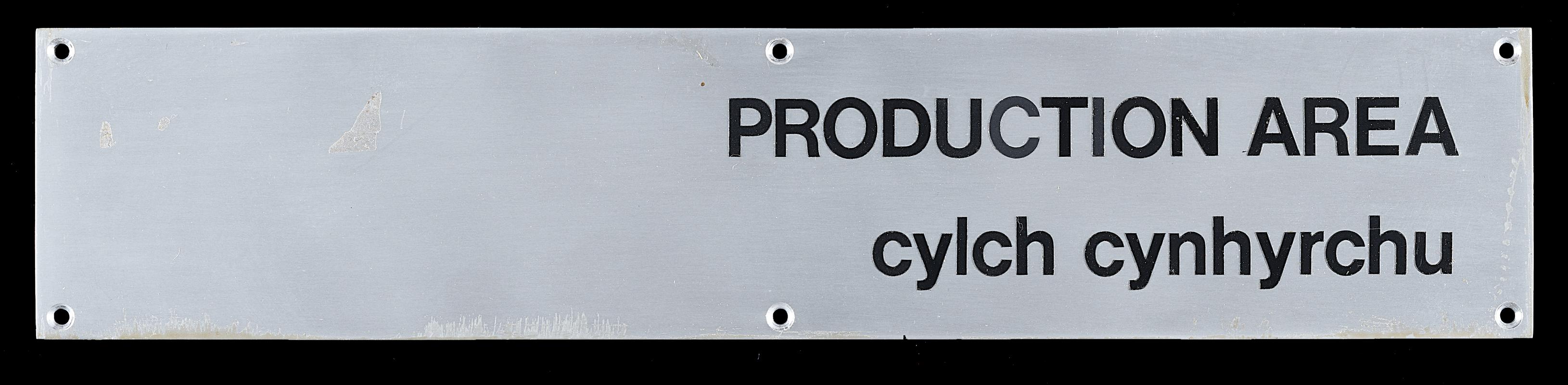 sign: production area / cylch cynhyrchu