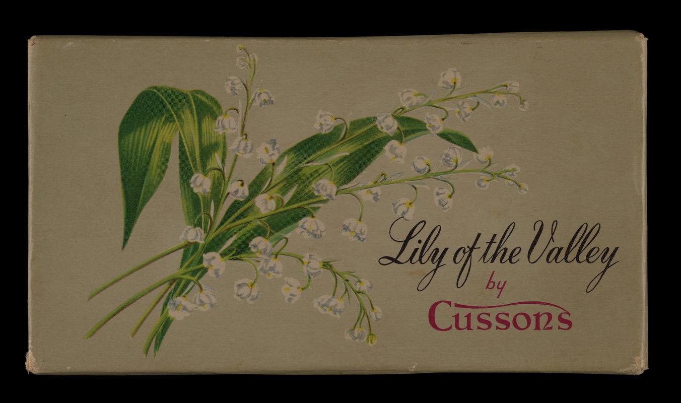 Cussons Lily of the Valley soap in cardboard box. 1950s