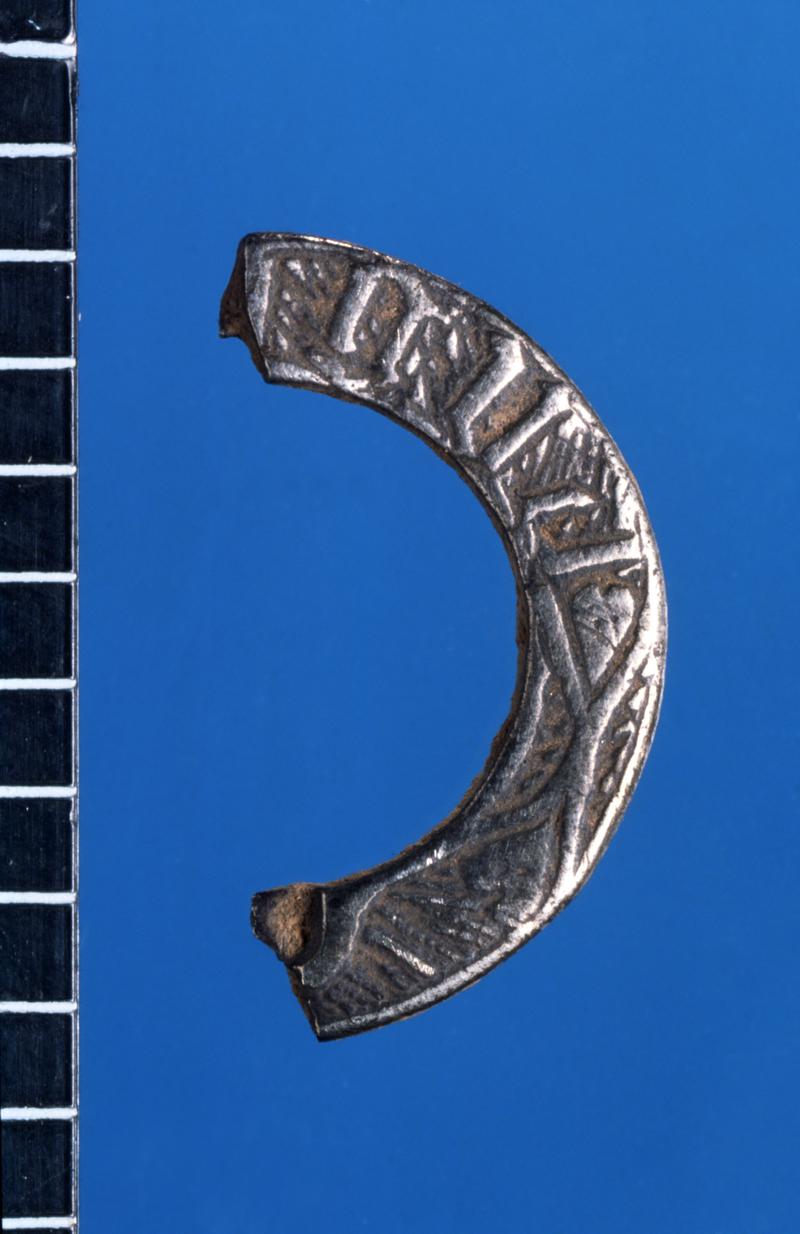 Medieval silver annular brooch