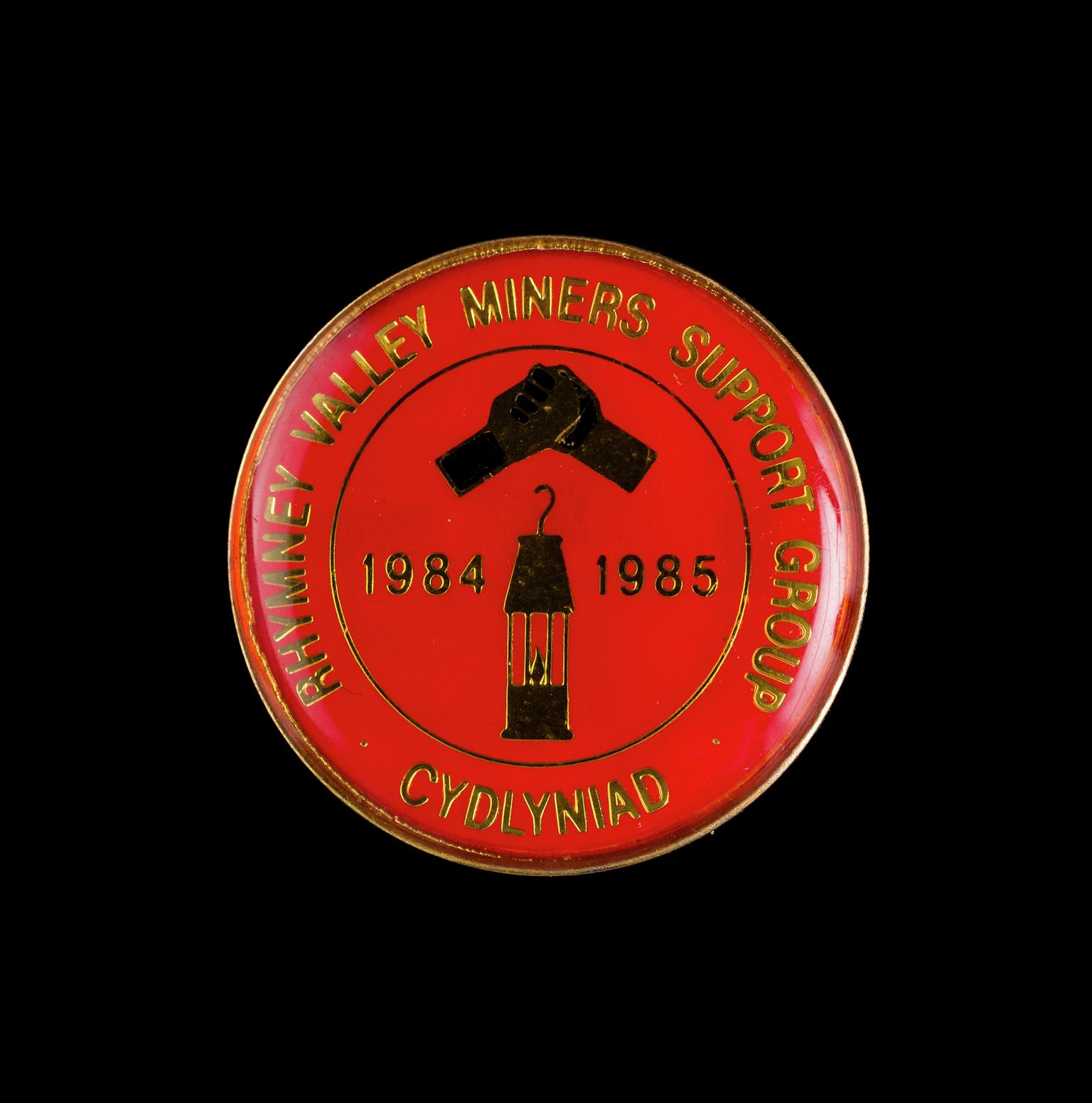 Rhymney Valley Miners Support Group, badge