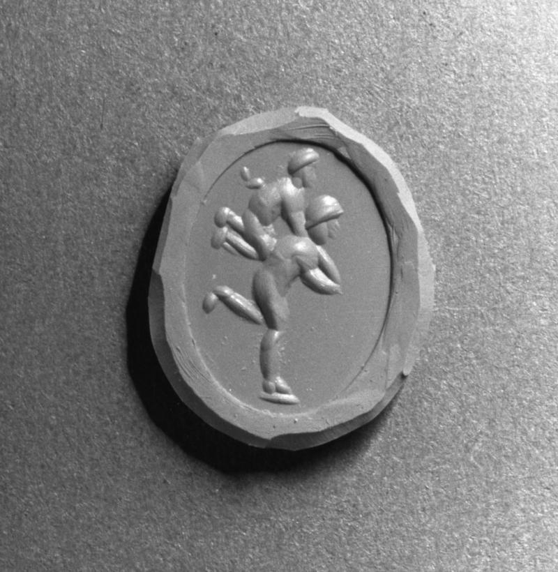 Roman intaglio (satyr carrying child)