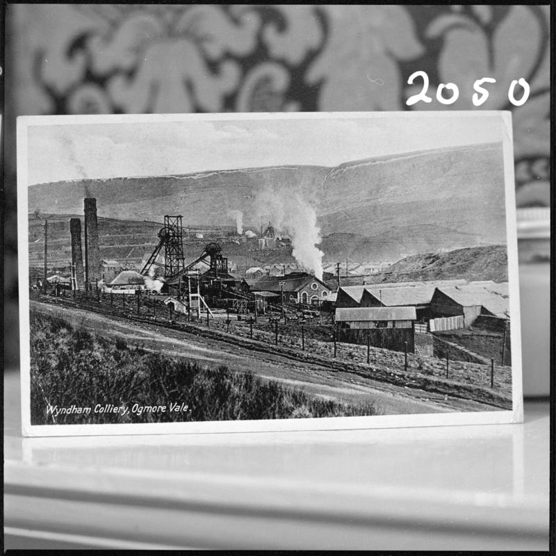 Black and white film negative of a photograph showing a general surface view of Wyndham Colliery.  &#039;Wyndham&#039; is transcribed from original negative bag.