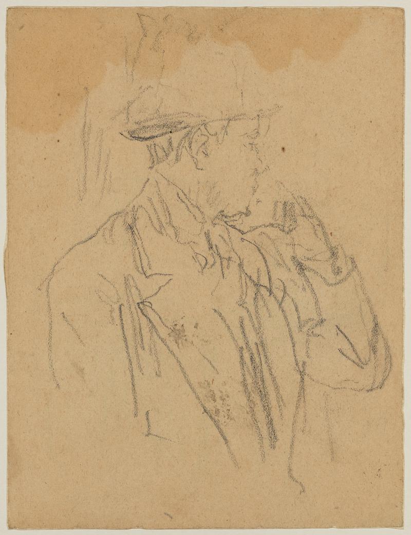 Man in a Hat Facing to the Right