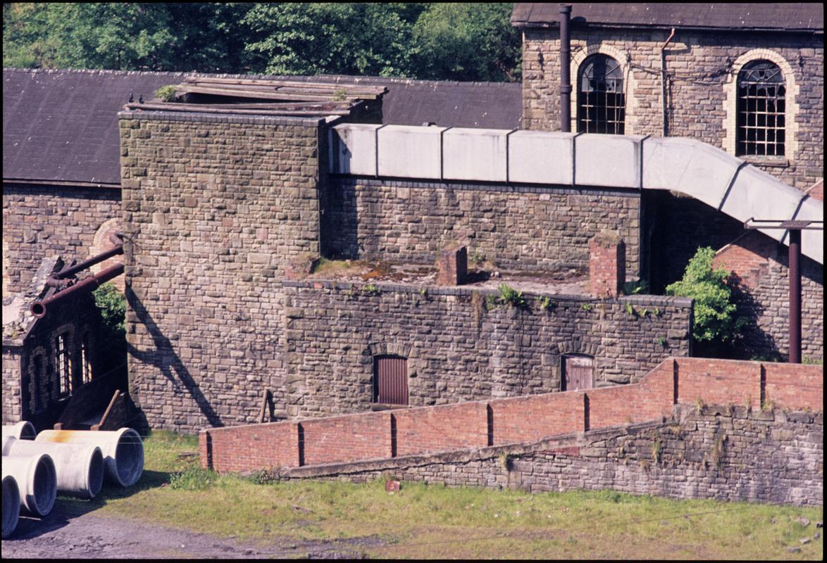 Colour film slide showing a general view of Llanhilleth Colliery.