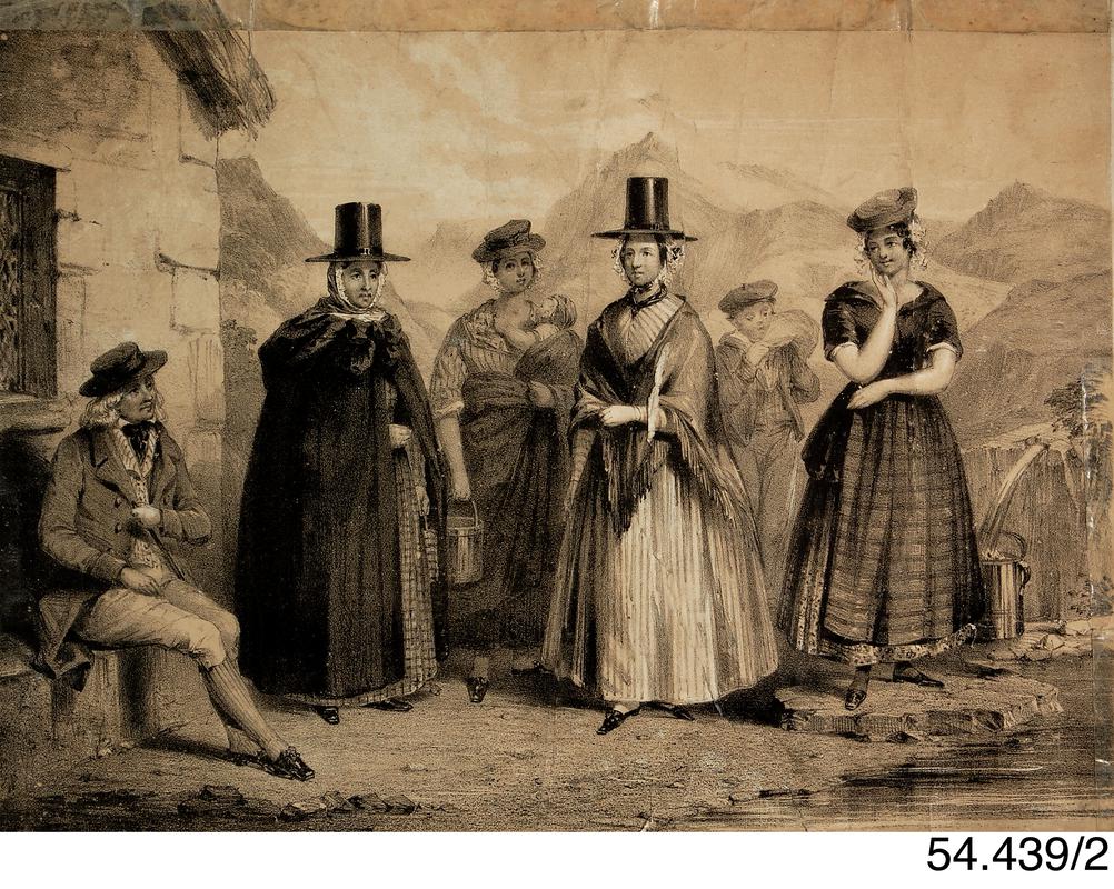 Lithograph. Welsh Costumes