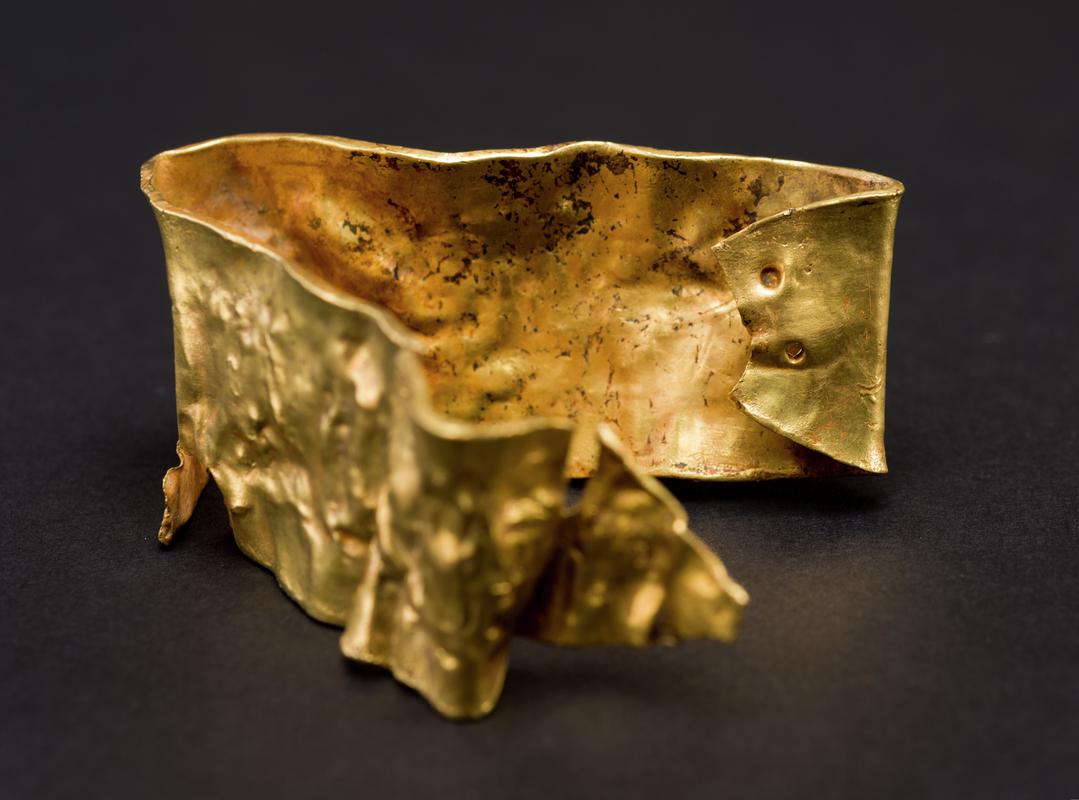 Middle Bronze Age - gold crushed armlet