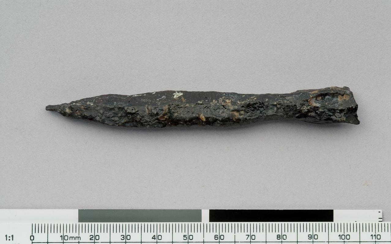 Medieval iron arrowhead