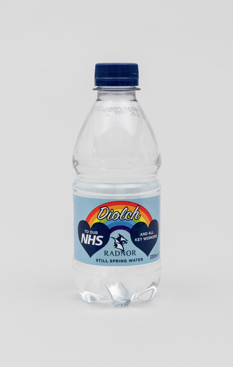 Bottle of still spring water &#039;Diolch, to our NHS and Key Workers&#039;.