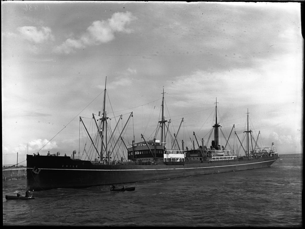 M.V. CHILE, glass negative