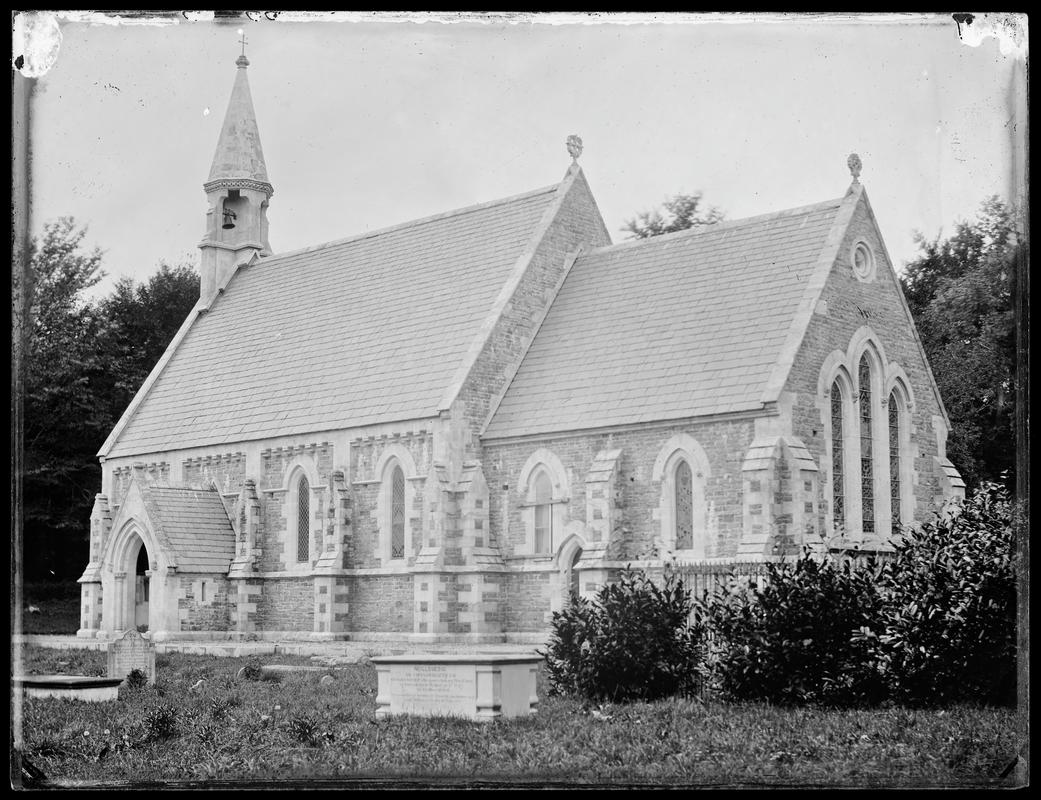 Merthyr Mawr Church (glass negative)