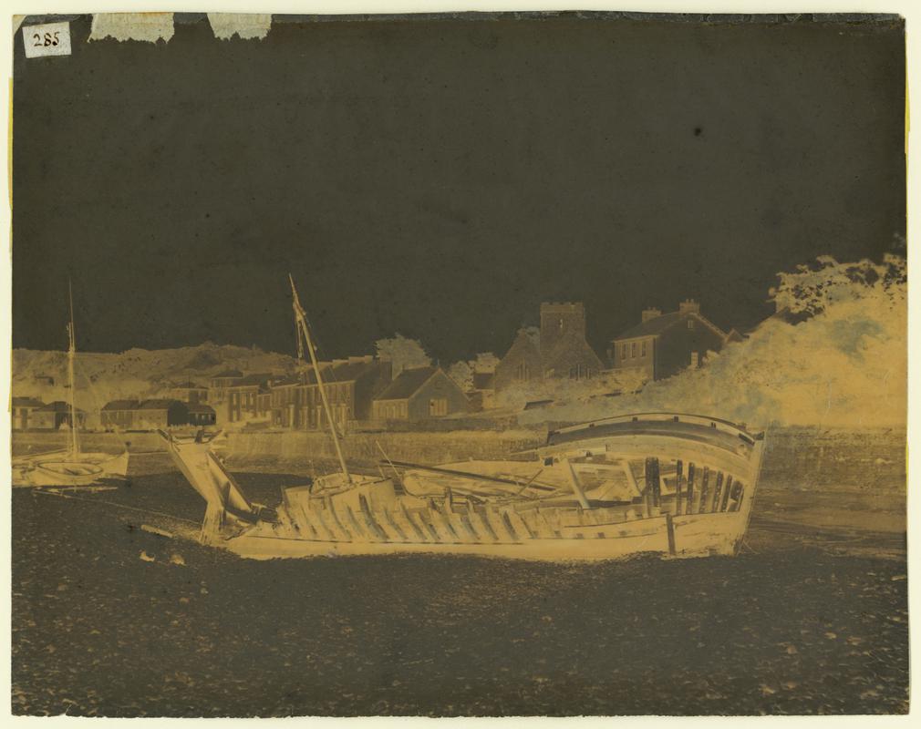 Wax paper calotype negative. Oystermouth (1855-1860)