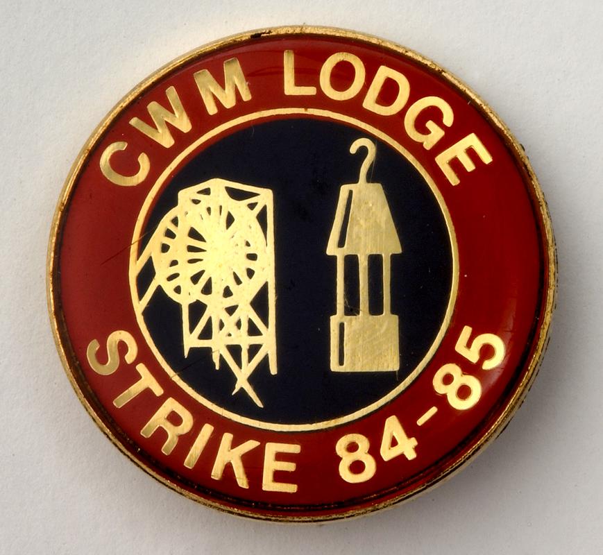 Lapel badge &quot;Cwm Lodge Strike 84 - 85&quot;