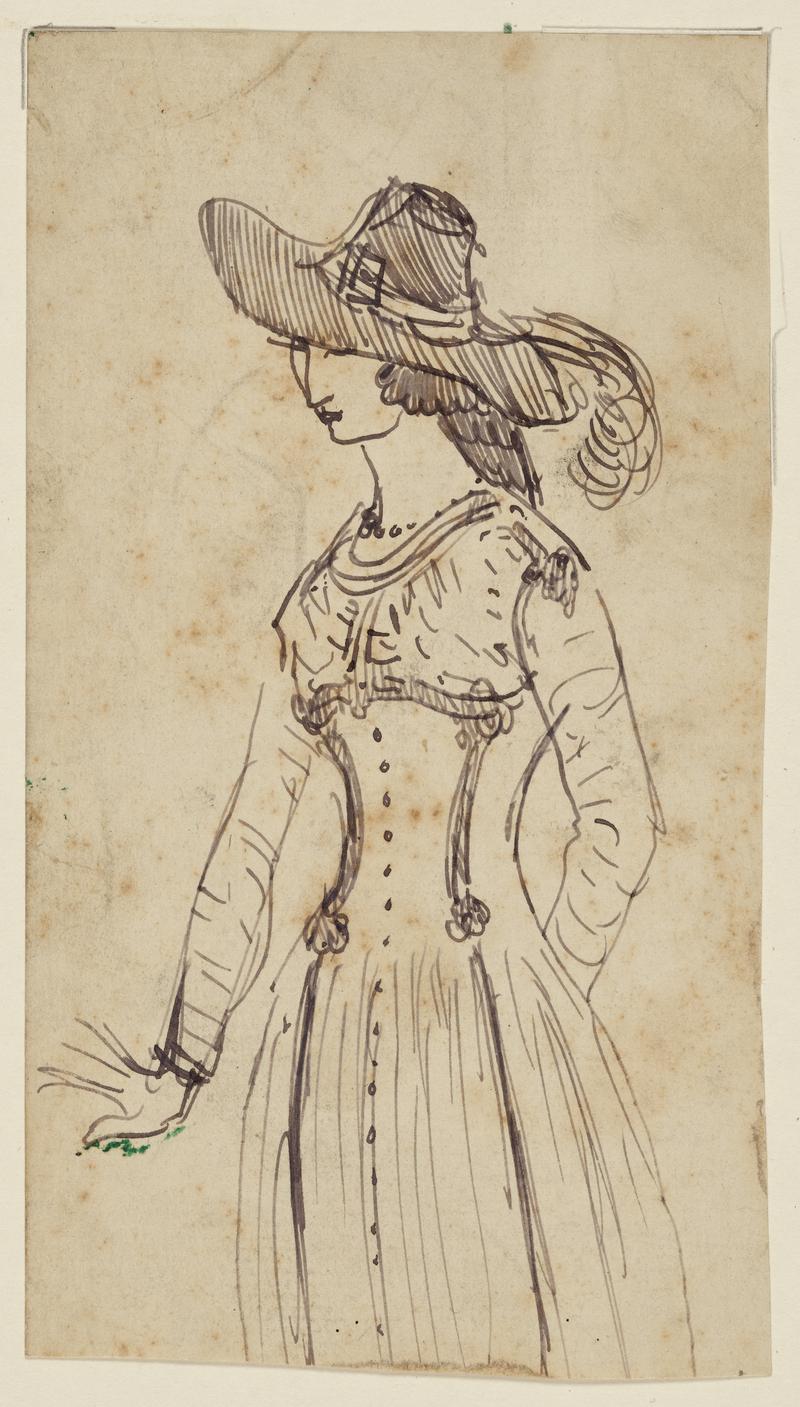 Half-Length Sketch of a Girl