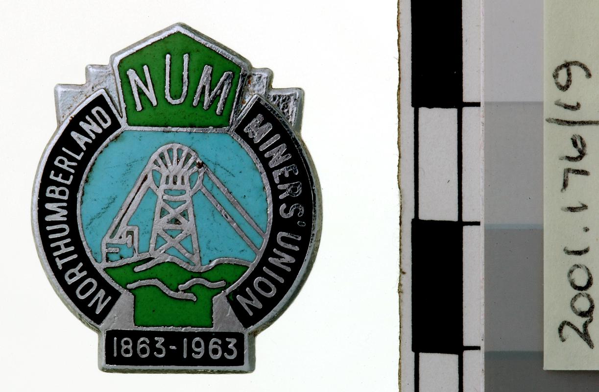 NUM &quot;Northumbland Miners Union 1863-1963&quot; Lapel Badge