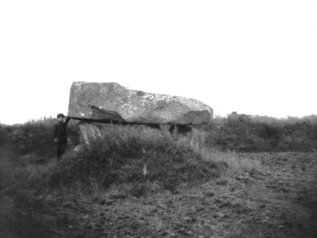 Glass plate negative; Ty Newydd chambered tomb