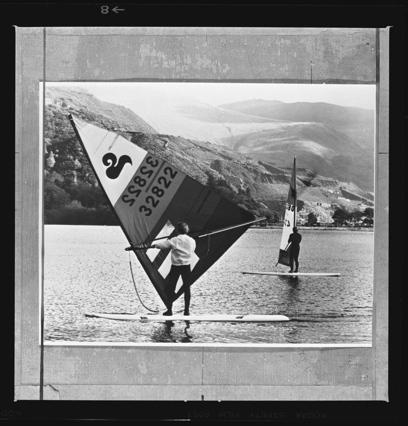 Wind surfers on Padarn Lake, with Dinorwig Quarry in the background.



2014.35/47-49 appear on the same strip negative.

Print of this film negative is accessioned as 2014.35/60.