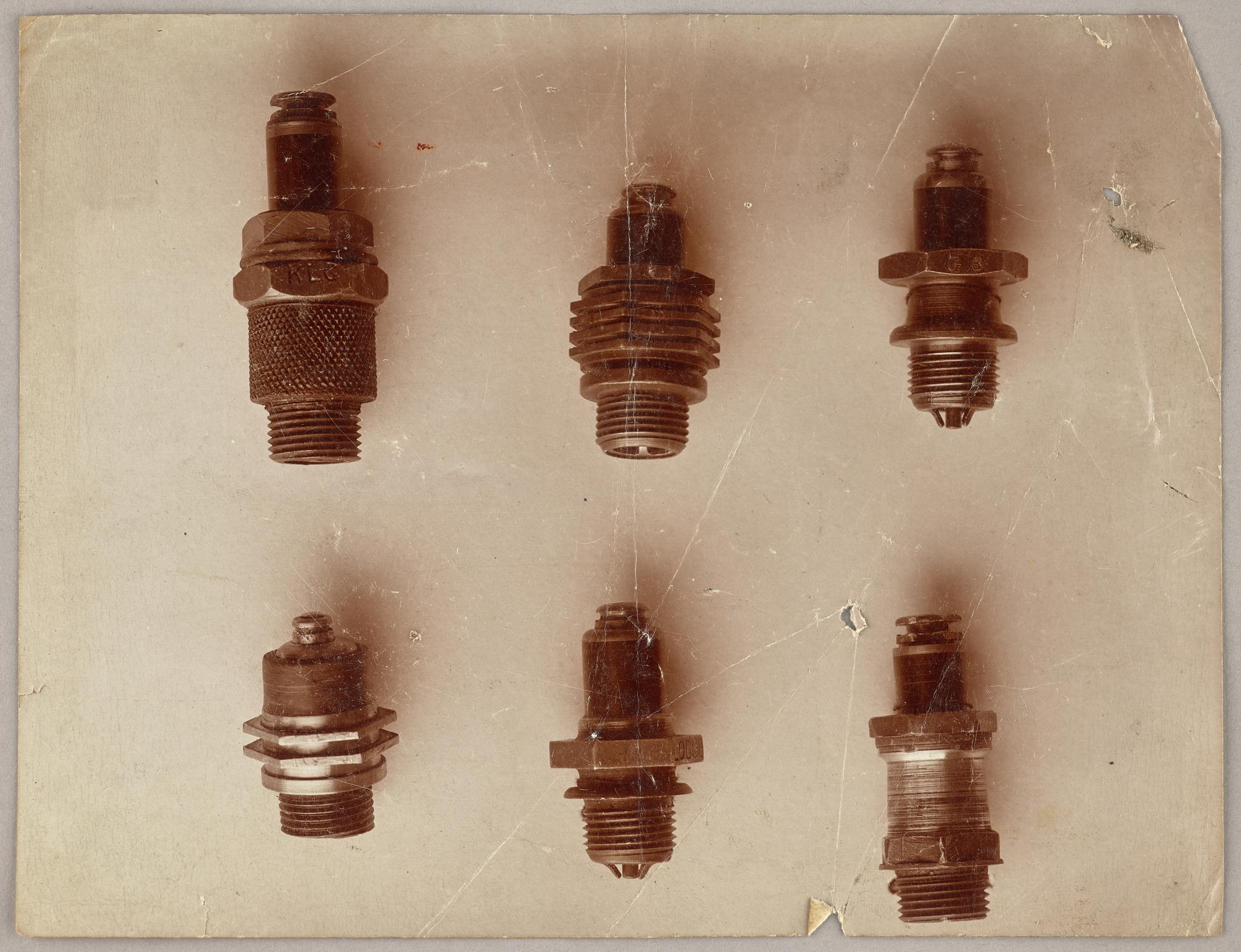 Sparking plugs, photograph