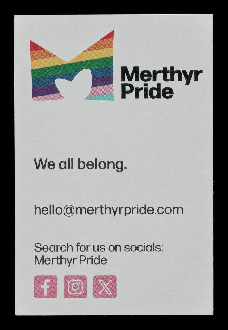 Merthyr Pride - Business card