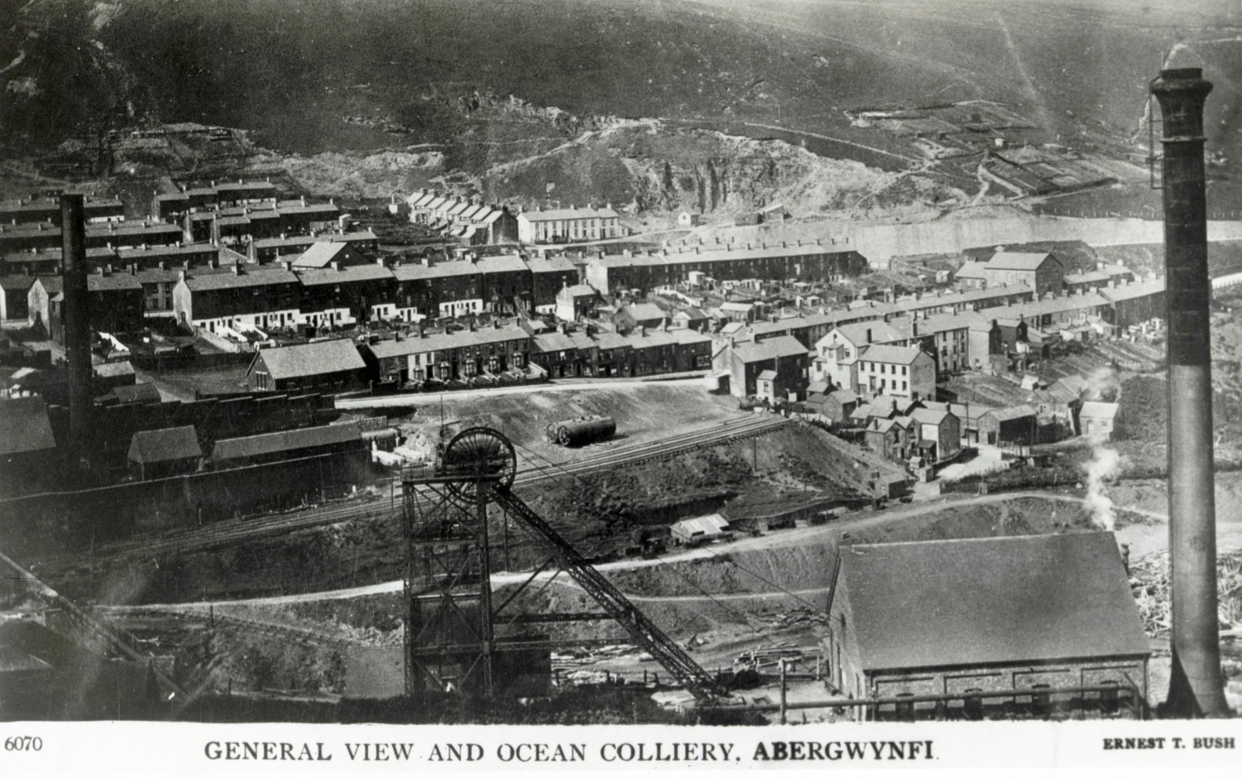 General View and Ocean Colliery, Abergwynfi (postcard)