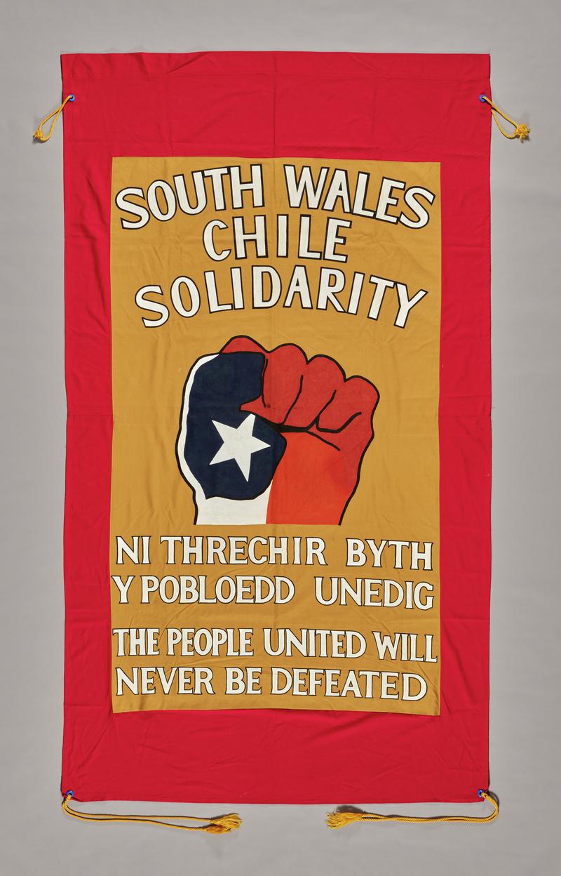 South Wales Chile Solidarity banner, about 1977