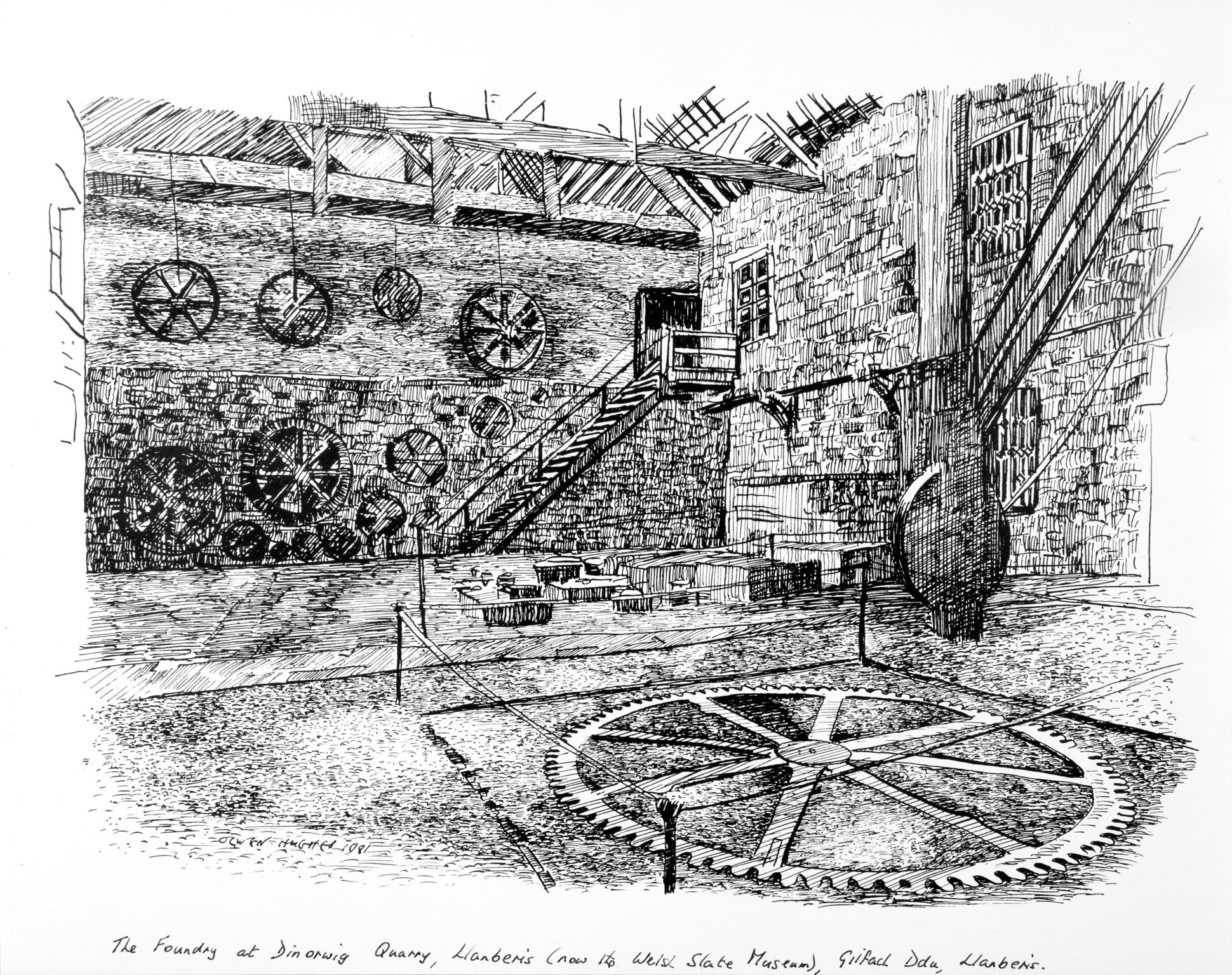 Dinorwic Quarry, The Foundry (print)