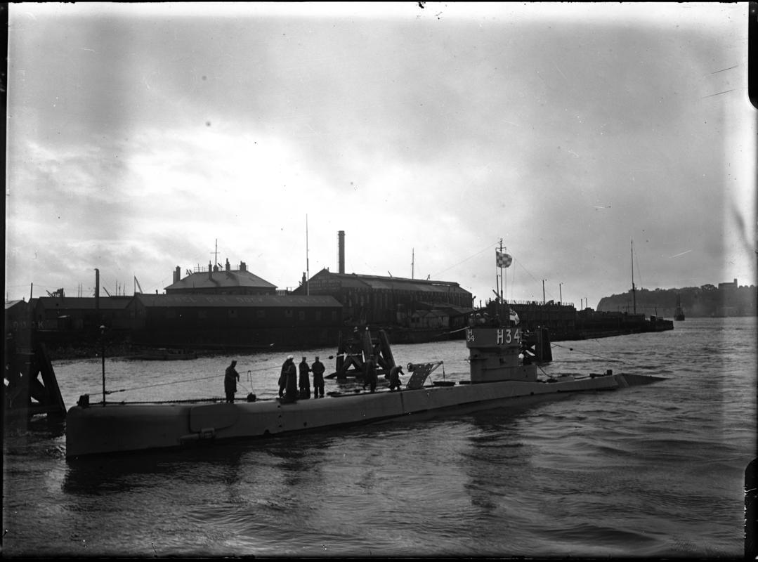 H.M.S. H34, glass negative
