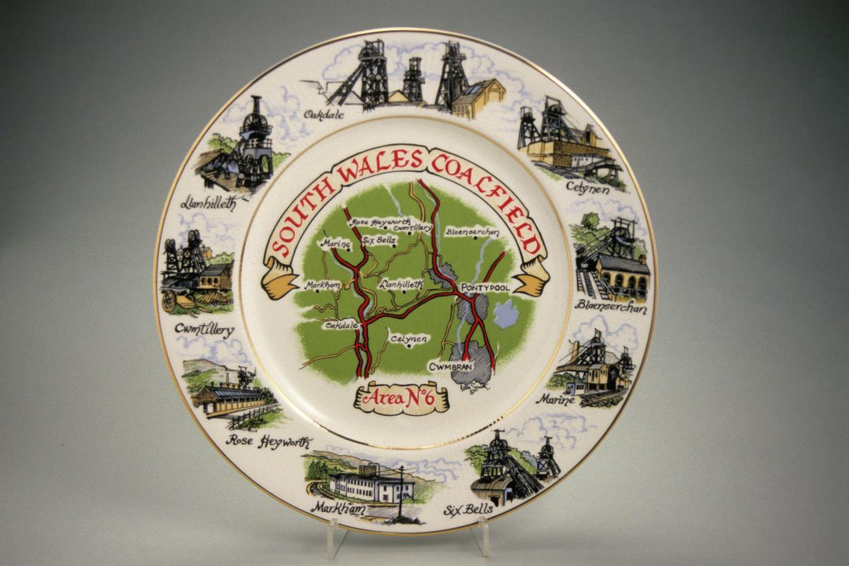 Commemorative Plate - &#039;South Wales Coalfield Area No.6&#039;
