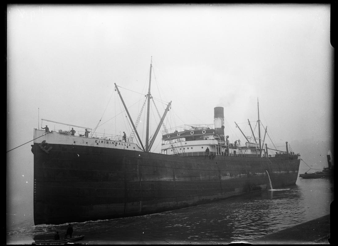 Three quarter Port bow view of S.S. EIRINI N. RALLIA, c.1936.