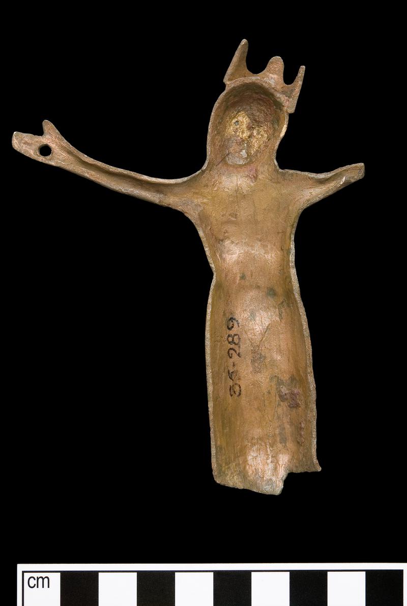 Medieval copper alloy crucifix