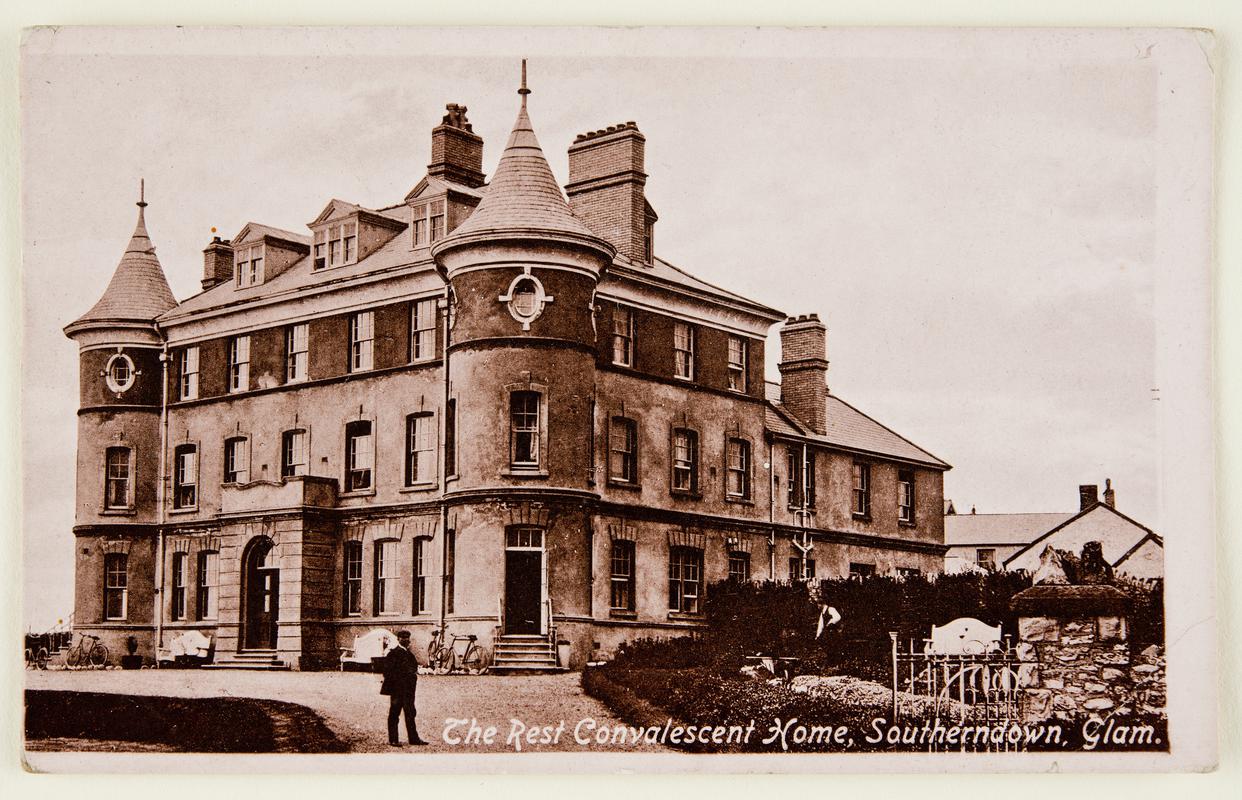 The Rest Convalescent Home, Southerdown, Glamorgan. Postcard written in 1915.