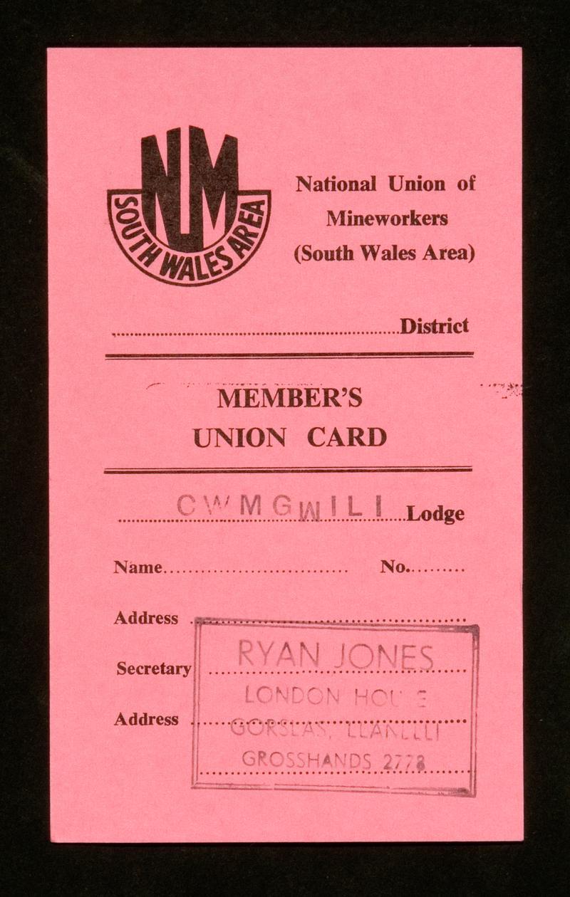 NUM  membership card : front