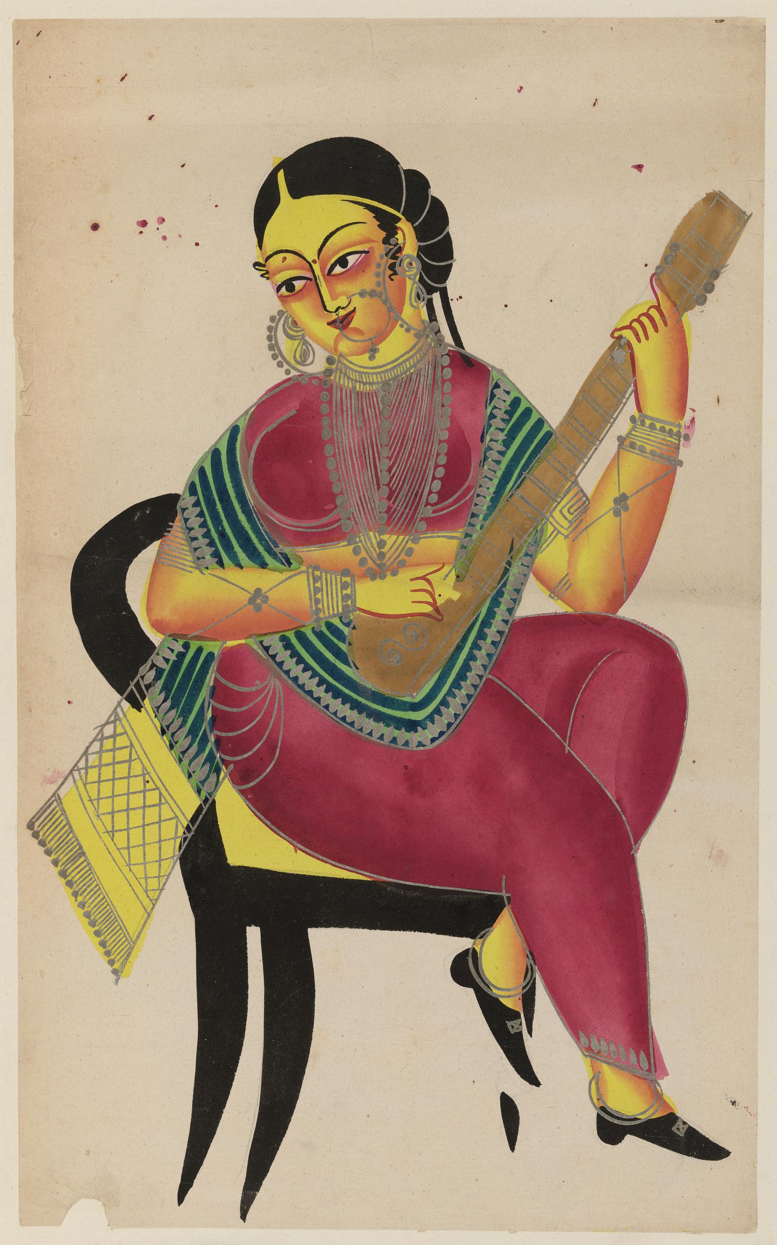 Girl with a sitar
