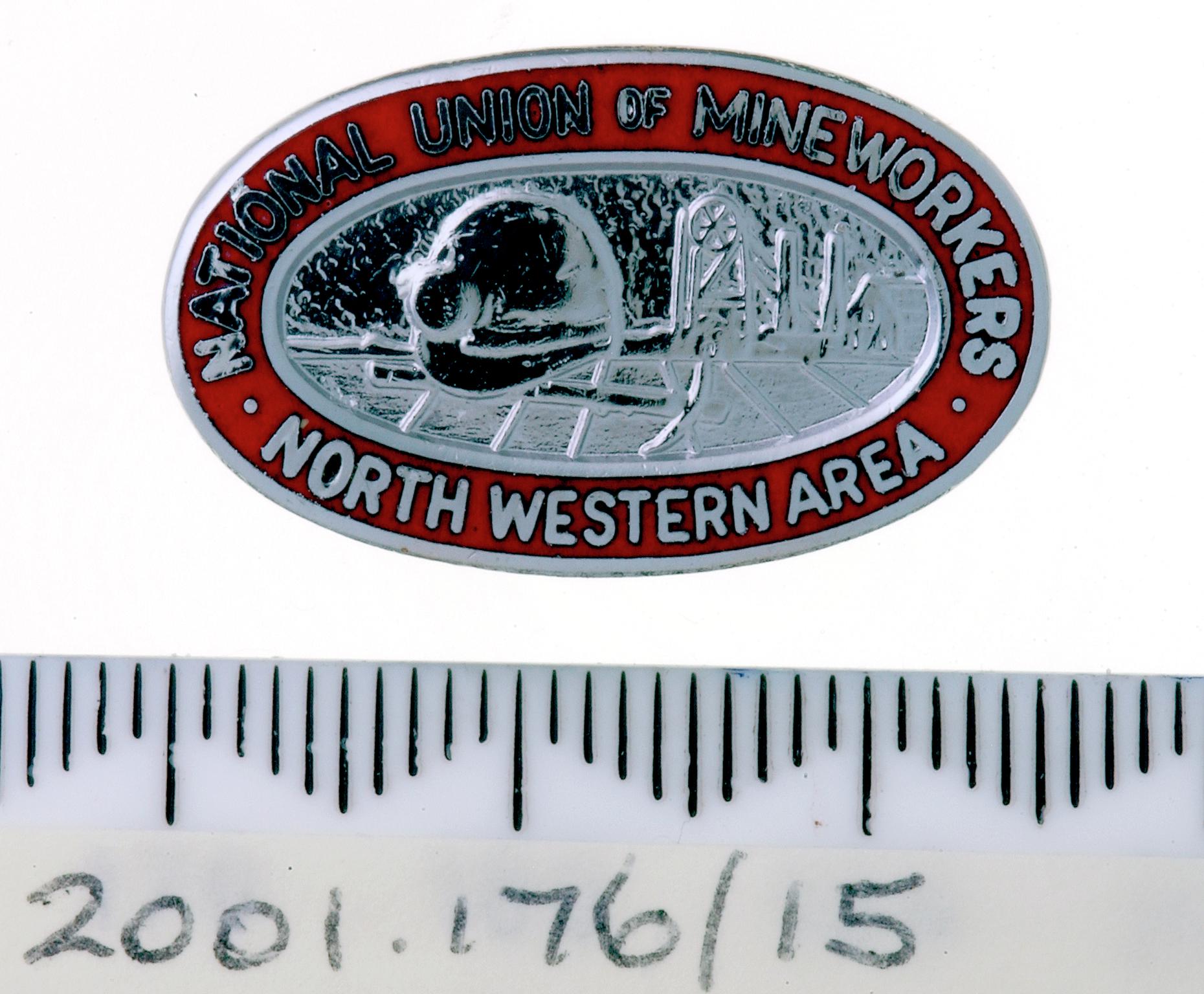 N.U.M. North Western Area, badge