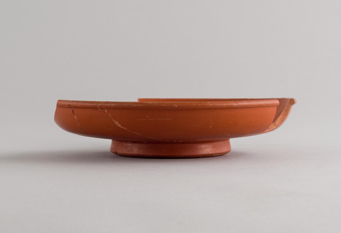 Roman samian plate, stamped