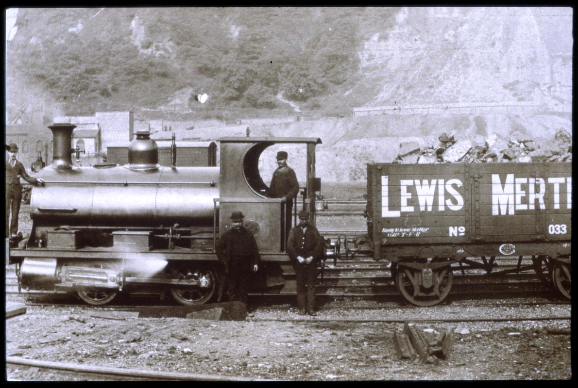 Locomotive and coal wagons, Lewis Merthyr Colliery