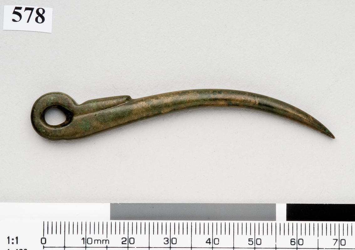Roman copper alloy end looped pestle
