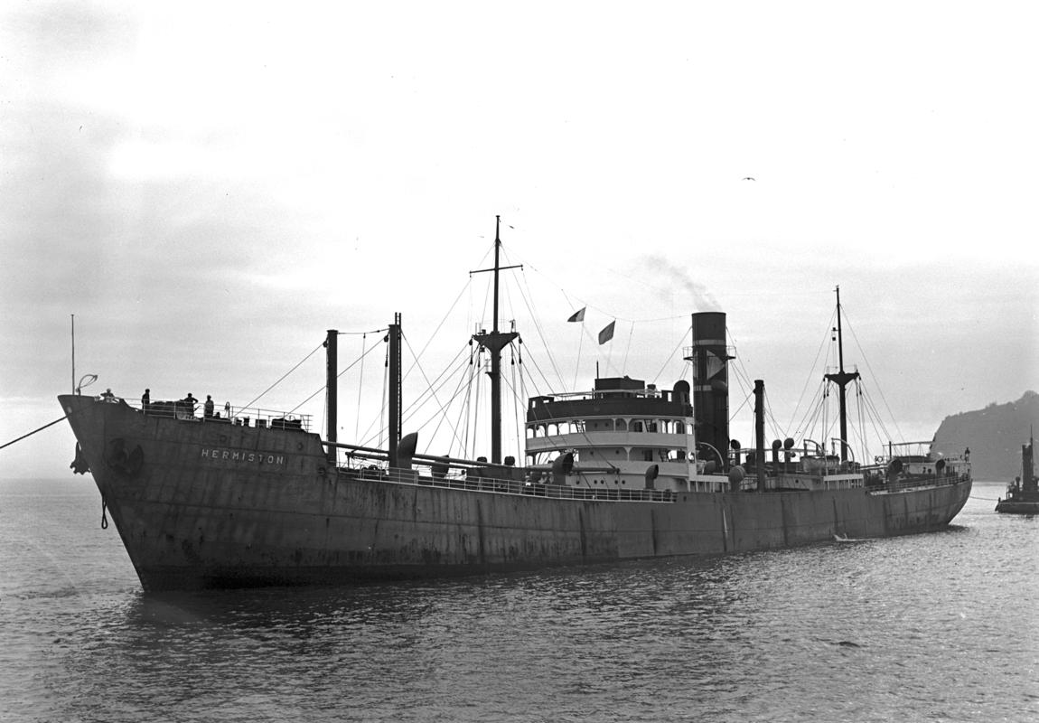 S.S. HERMISTON, glass negative