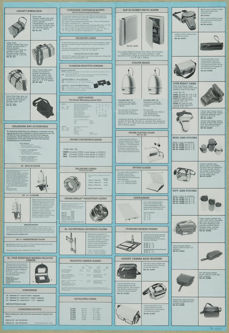 Gnome Photographic Products P.L.C. (catalogue)