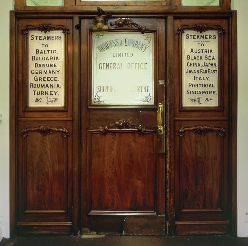 Inner door to Burgess &amp; Co&#039;s General Offices, Swansea