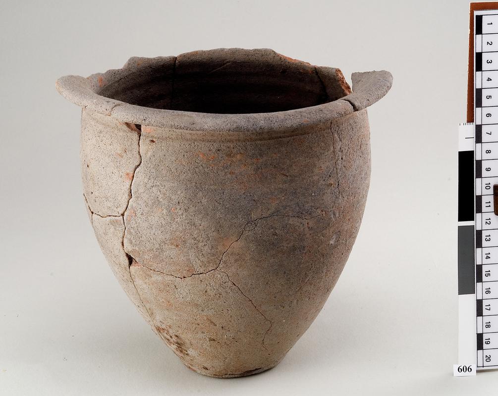 Roman pottery handled jar