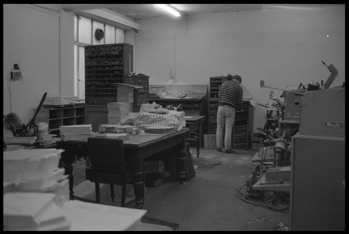 Office, possibly in Empire House, Butetown.