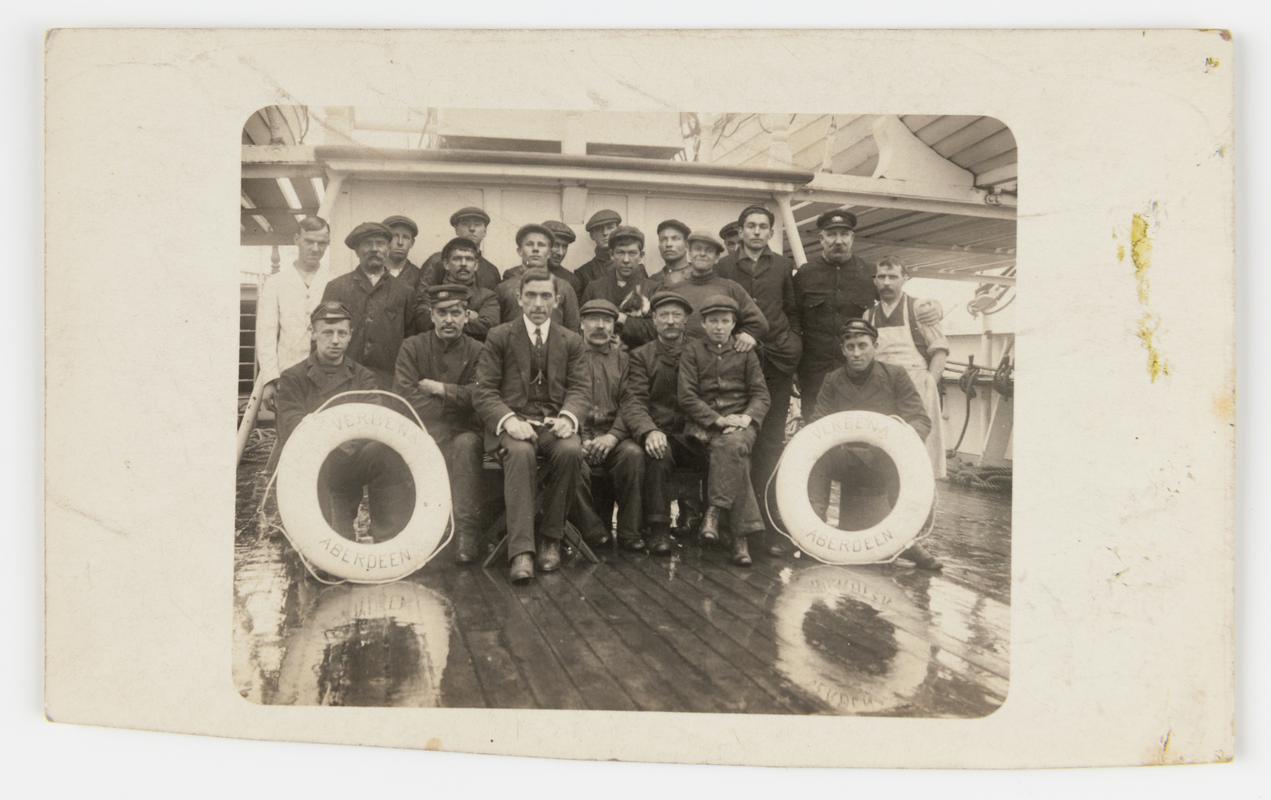 Crew of the VERBENA on deck.
