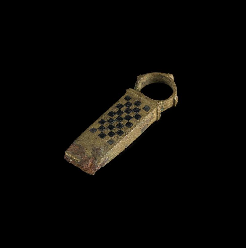 Roman copper alloy knife handle