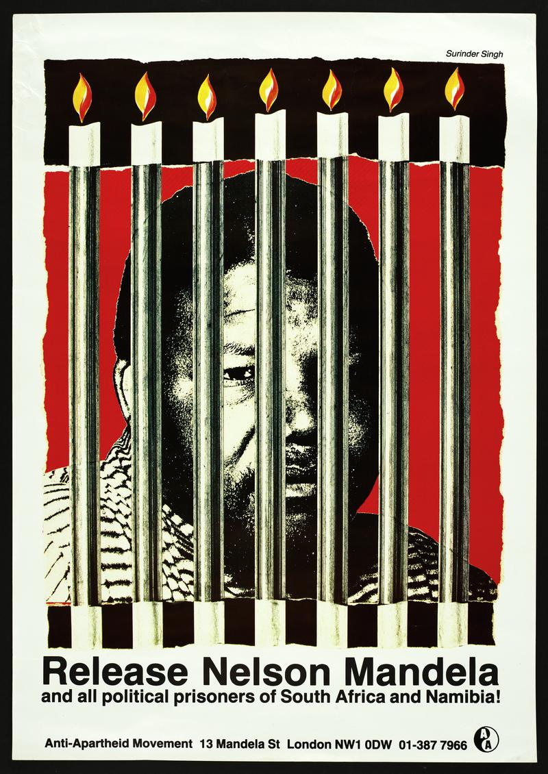 &#039;Poster Release Nelson Mandela and all political prisoners of South Africa and Namibia!.&#039;