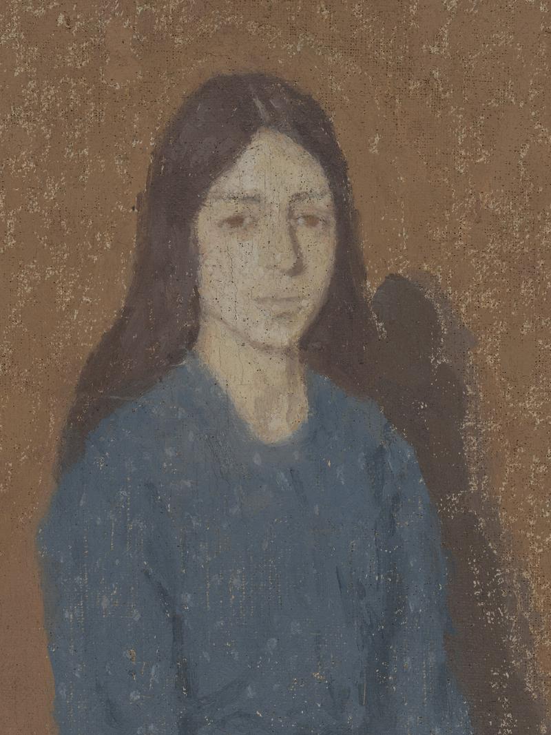 Girl in a blue dress