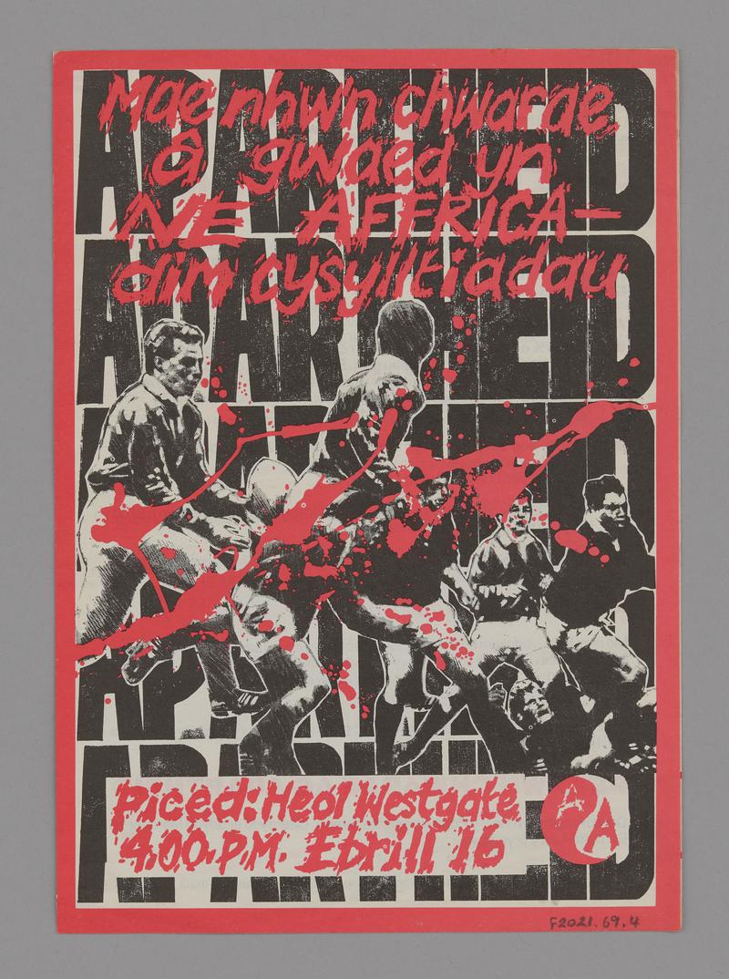Flyer Wales Anti-Apartheid movement - &#039;No Links with South African Blood Sports&#039;