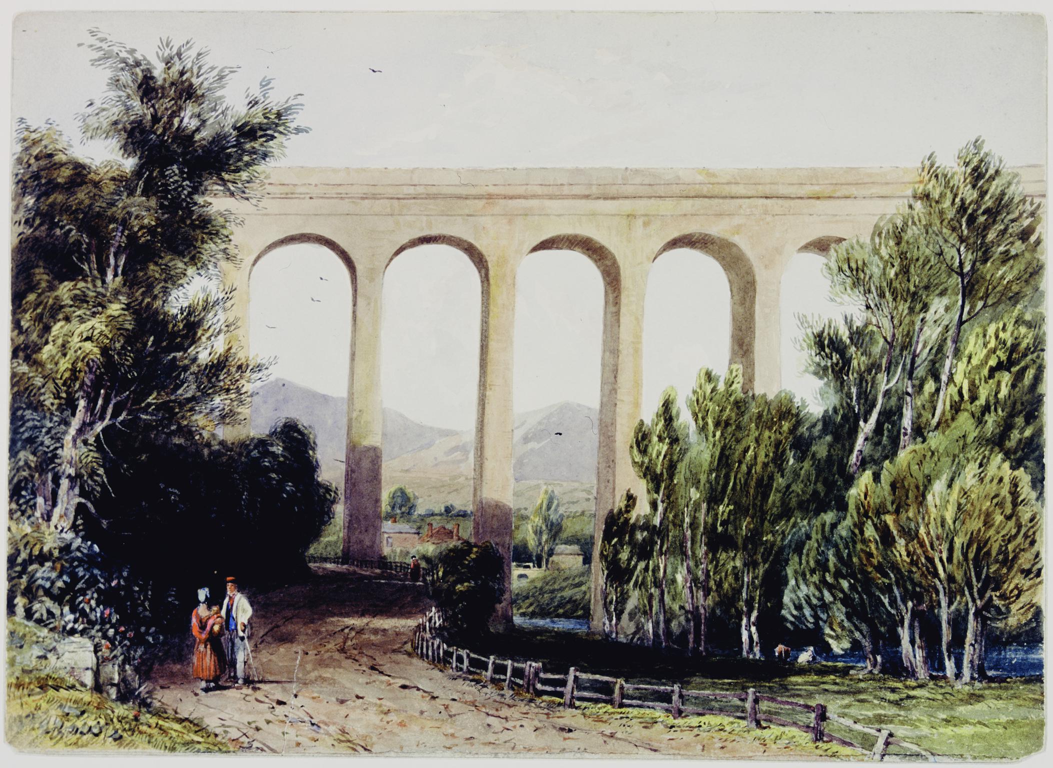 View of a viaduct/aquaduct (painting)