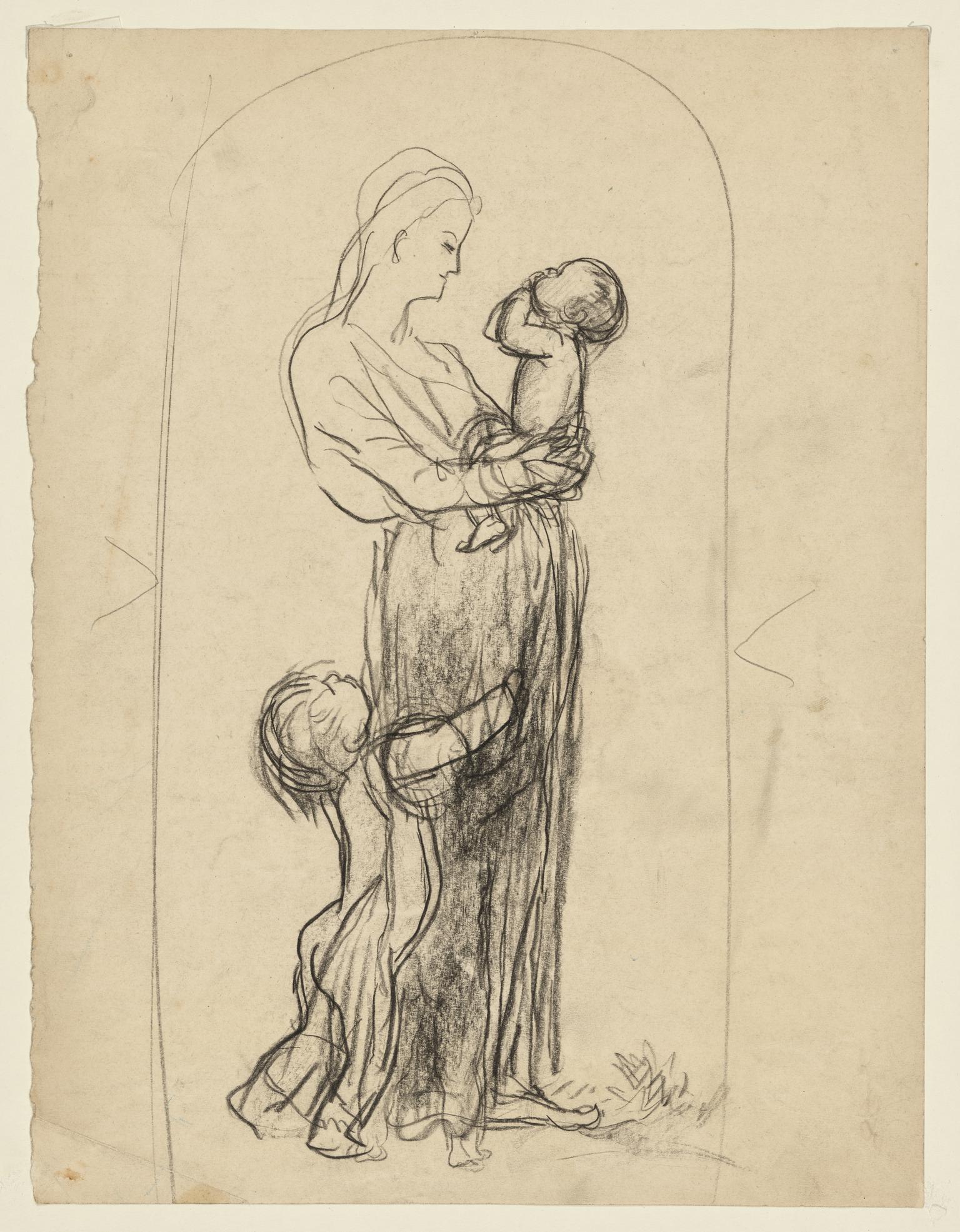 Mother with infant and child
