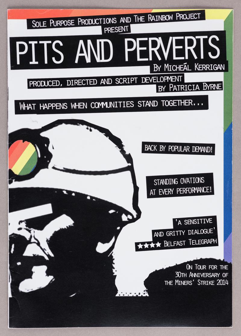 Programme for play &#039;Pits and Perverts&#039; by Micheal Kerrigan.
