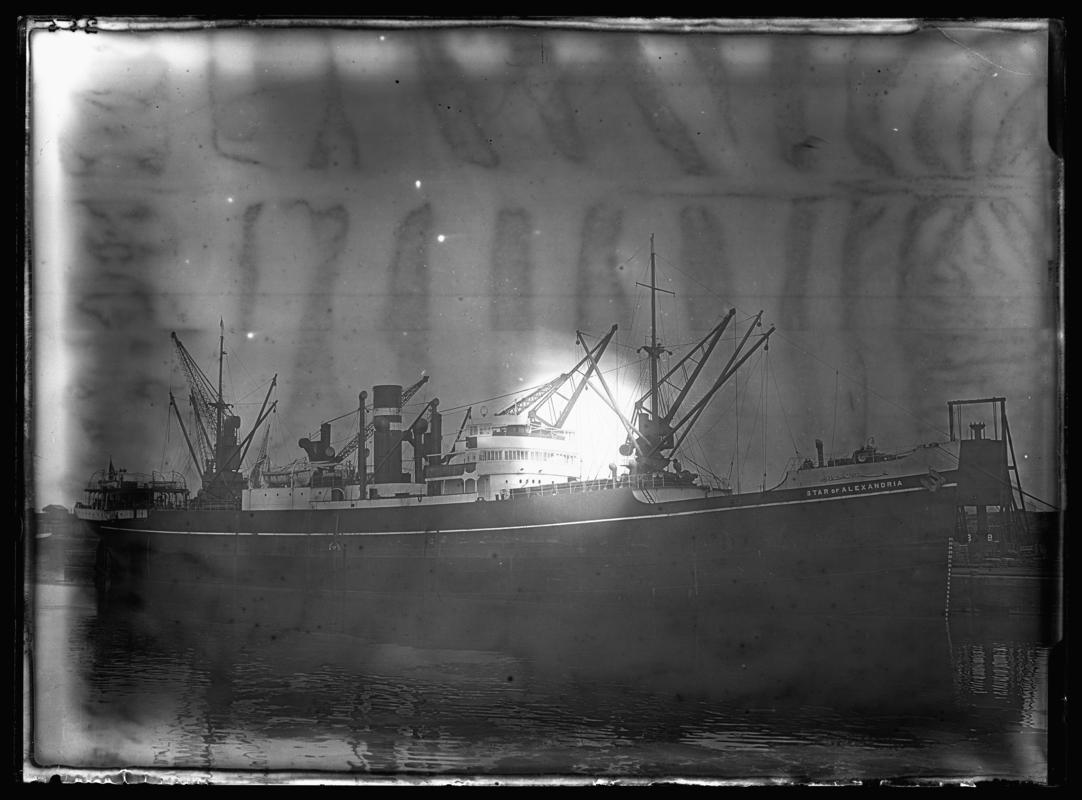 Starboard broadside view of S.S. STAR OF ALEXANDRIA, c.1933.